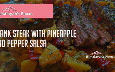 Flank Steak with Pineapple and pepper salsa