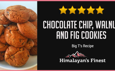 Chocolate chip, walnut and fig cookies