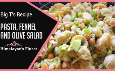 Pasta, fennel and olive salad